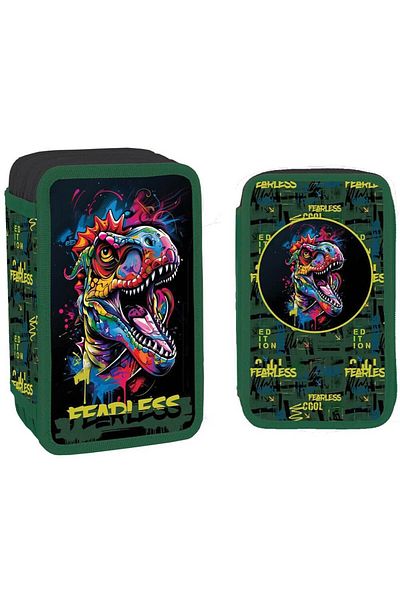 S COOL Fearless 3-zippered pencil case