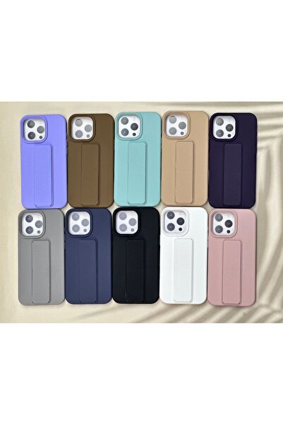 GENERAL Apple iPhone 15 Pro Case – Shockproof Silicone Case, Kickstand Grip, Camera Protection, Slim Fit.