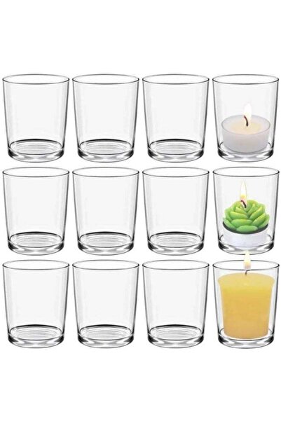 Generic Votive Candles, 12 pcs, for Weddings Party Spa and Emergency, Set of 12 Small Unscented Bulk Candle