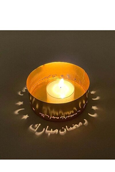 Generic Ramadan Projection Candle Holder, Decorative Iron Candle Holder with ...