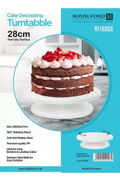 ROYALFORD 360° Revolving Cake Stand 28cm