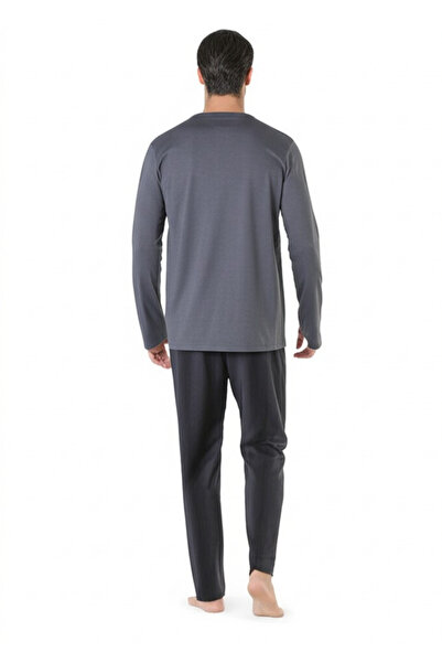 Pierre Cardin Erkek Yeni Sezon Uzun Kollu Düz Pamuk Pijama Takımı CH.PC.6.095.C0