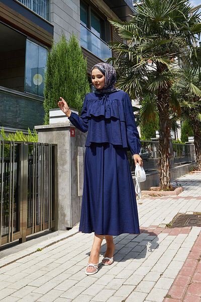 EBRUTESETTÜR Double Suit with Flywheel Detailed Skirt