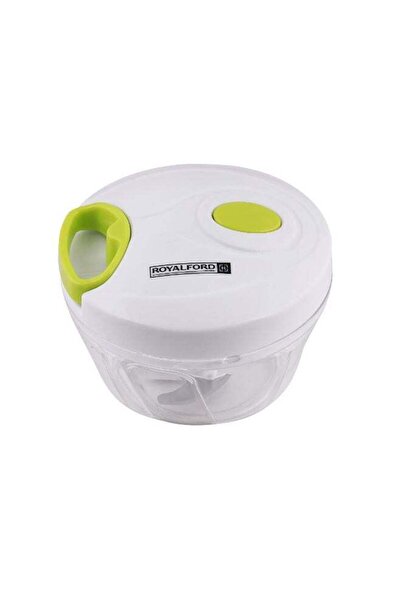 ROYALFORD Mini Vegetable Chopper 3Pcs Stainless Steel Blades Anti Skid Base Multicolour Clear With G