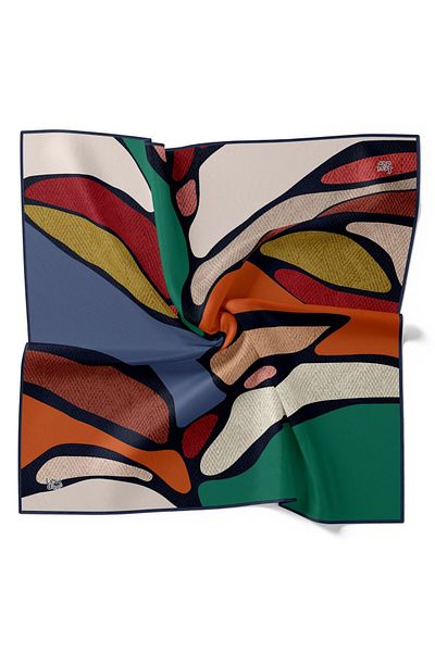 Levidor Abstract Geometric Pattern Sparkling Crystal Scarf