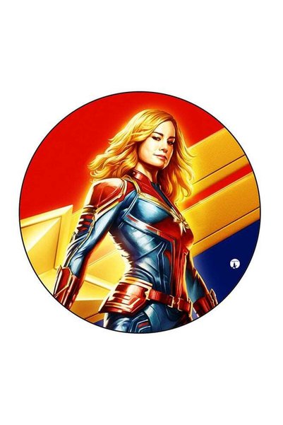 Generic Captain Marvel Printed Fridge Magnet Multicolour 5.5 x 5.5cm