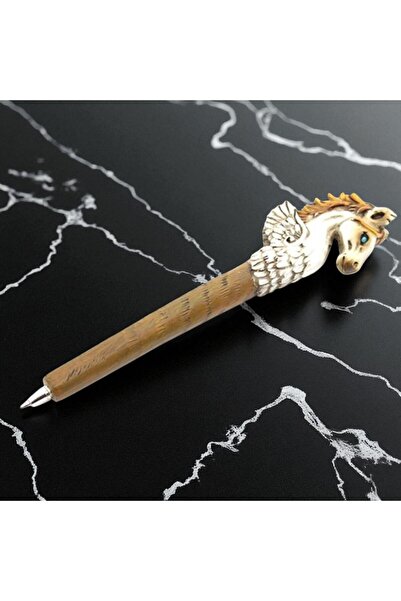 Kuzey Tacı قلم حبر جاف مصنوع يدويًا مع شكل بيغاسوس - أداة كتابة أسطورية رائعة...