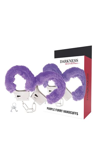 DARKNESS Metal Handcuffs with Lilac Padding