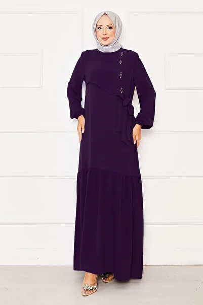 EBRUTESETTÜR Front Tie Dress with Aller and Stone Detail