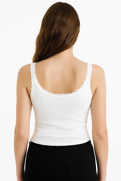 HNX Women's Camisole Lace Tank Top – Modal Cotton Blend, Stretchy and Breathable Fabric