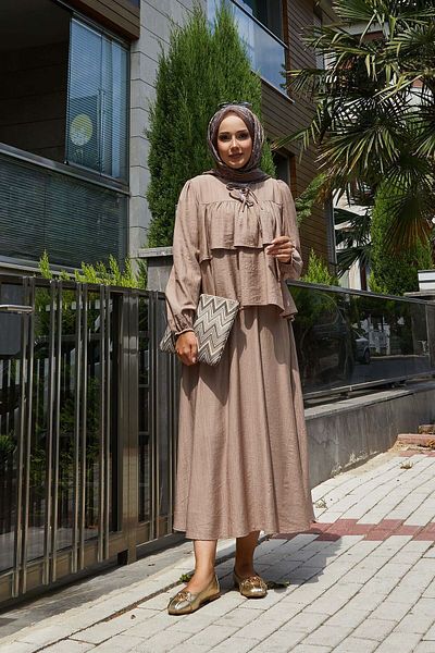 EBRUTESETTÜR Double Suit with Flywheel Detailed Skirt