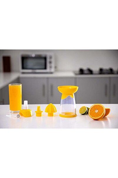 ROYALFORD عصارة ليمون 2 في 1 مع بخاخ ليمون أصفر/شفاف 58.5×44×74.5 سم