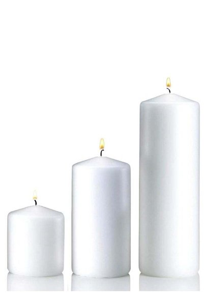 Generic Breeze & Ripplez™ Set of 3 Pcs Unscented Pillar Candles Small Medium ...