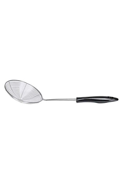 ROYALFORD Stainless Steel Skimmer Silver With Black Handle 17.5cm