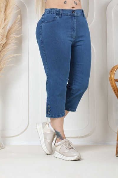 EYLÜL BUTİK Kadın Beli Lastikli Kapri