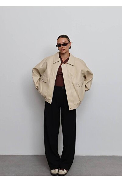 D'RECCY ΓΥΝΑΙΚΕΙΟ ΑΝΔΡΙΚΟ OVERSIZE BOMBER ΛΕΠΤΟ ΔΕΡΜΑΤΙΝΟ ΜΠΟΥΜΠΕΡΤ