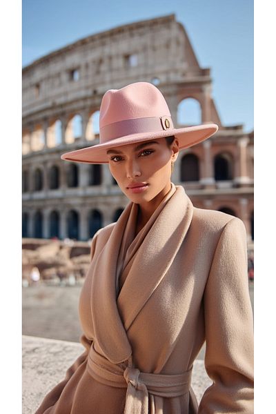 LAGRANZE Women's Stamped Fedora Hat