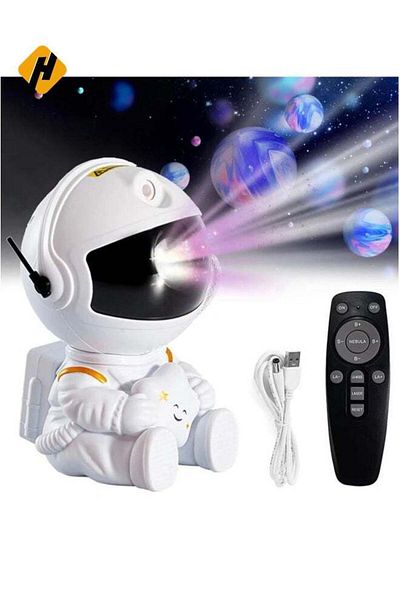 Generic HuHa Star Projector Night Light with Timer, Remote Control and 360Â°Adjustable Design, Astronaut Ne