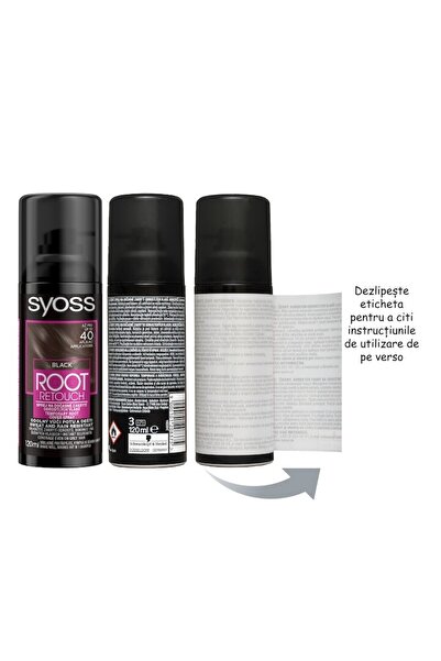 Syoss Spray negru pentru retușare rădăcini, 120 ml