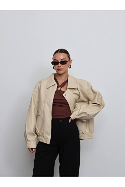 D'RECCY ΓΥΝΑΙΚΕΙΟ ΑΝΔΡΙΚΟ OVERSIZE BOMBER ΛΕΠΤΟ ΔΕΡΜΑΤΙΝΟ ΜΠΟΥΜΠΕΡΤ