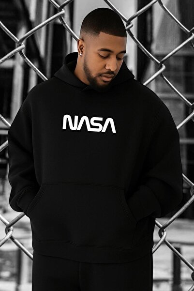 BENROMA 3-Ply Combed Cotton Nasa Printed Large Size Sweatshirt