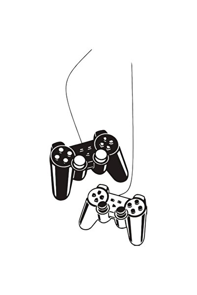 Generic ملصق حائط لديكور المنزل من YOYOYU ART على شكل عصا تحكم لألعاب الفيديو...