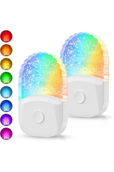 Generic Ctoby Night Light,Color Changing Night Light for Kids, RGB Night Lights Plug into Wall 2 Pack, Soft