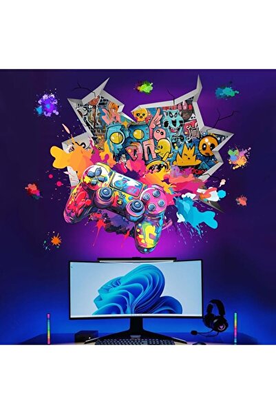 Generic Brand 3D Gamer Wall Stickers - Controller Games Joystick Video Gaming...
