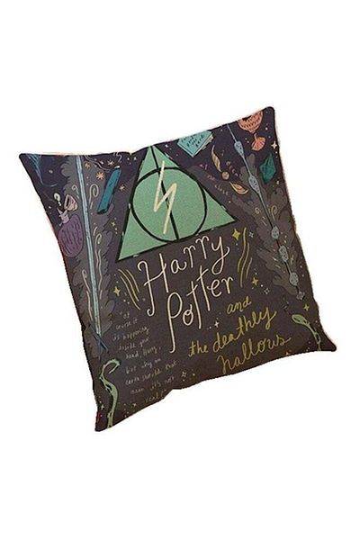 Generic Cartoon Cute Harry Potter Magic Linen Pillow Cover Multicolour 45x45cm