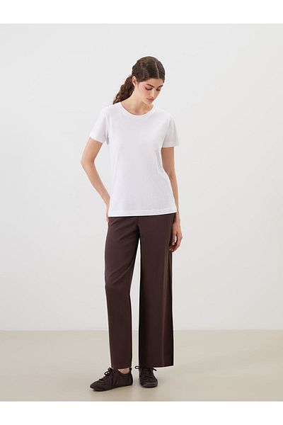 LC Waikiki New Season Elastic Waist Wide Leg Women's Trousers - S54395Z8