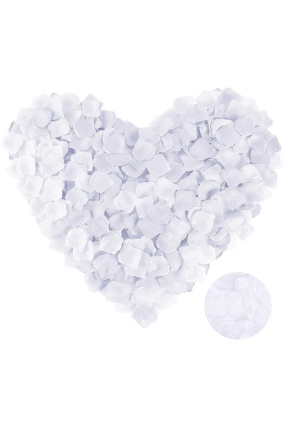 lowell home White Color Rose Petal Shaped Confetti 5 Pack 500 Pieces