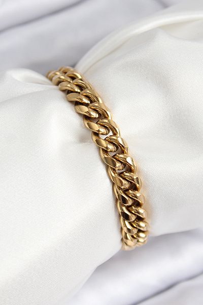 Clariss 316L Steel Classic Thick Chain Model Gold Color Women's Bracelet