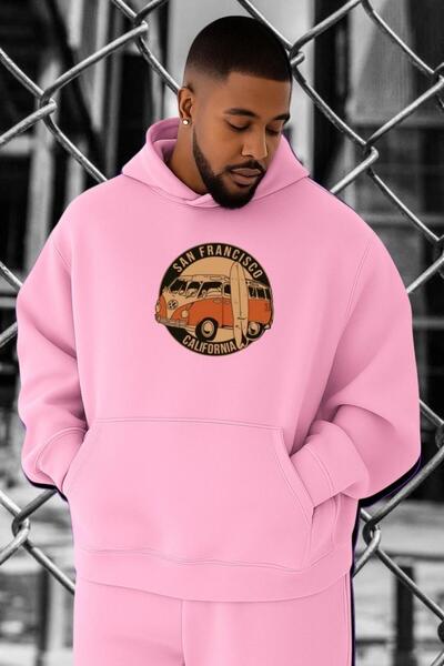 BENROMA 3 Yarn Combed San Francisco Woswos Printed Oversized Sweatshirt