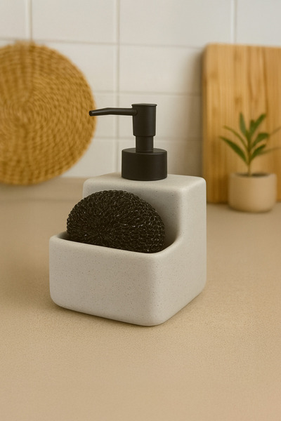 Kitchen Life Rueza Sponge Countertop Kitchen Bathroom Liquid Soap Dispenser Set 400 ml - Kitchen Soap Dispenser Set