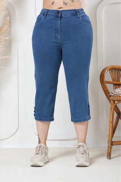 EYLÜL BUTİK Kadın Beli Lastikli Kapri