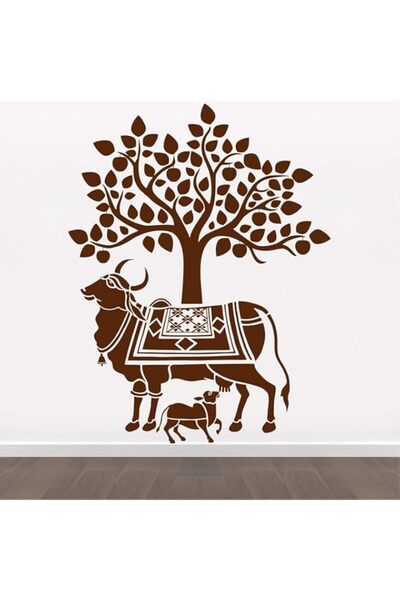 Generic Brand BPA® Cow and Calf Wall Sticker - Hindu Religion Sacred God- Cre...