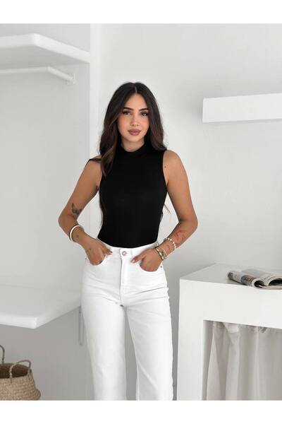 By Kuzey Aras Γυναικεία Μπλούζα με Σταντ Αμάνικο Modal Basic