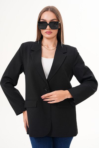 ŞİMAL Women's Single Button Double Pocket Blazer Jacket 255258 -