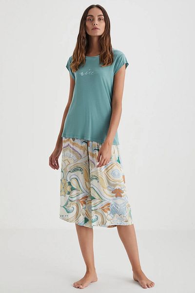 Catherine's Catherines Soft Textured Fabric Short Sleeve Plus Size Women's Paper Pjs Set