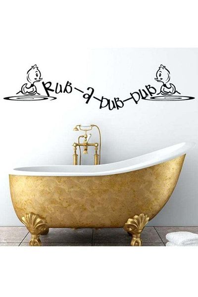 Generic Spoil Your Wall Bathroom Quotes Decorative Wall Sticker Black 100x40cm