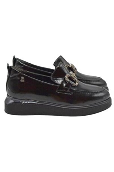 Venüs 2451401k Жіночі шкіряні черевики з пряжкою - Чорні лаковані - 36