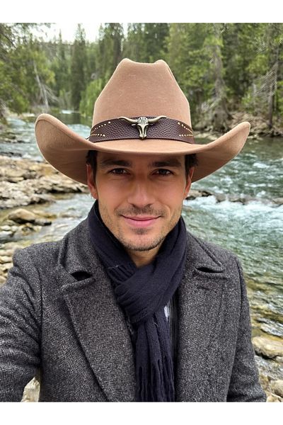 LAGRANZE Men's Stamped Cowboy Hat
