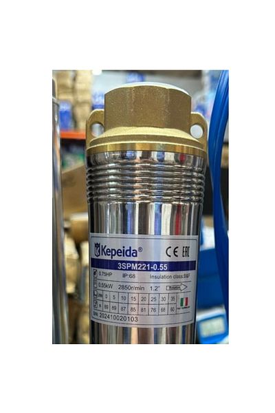 OEM Submersible Pump Kepeida Italy 3SPM2 21-0.55, 0.55 kW, 85 L/min, 89 m, Copper Coil, Cable 20 m