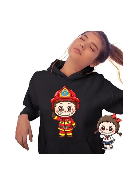 OEM Women's Labubu Firefighter Hoodie