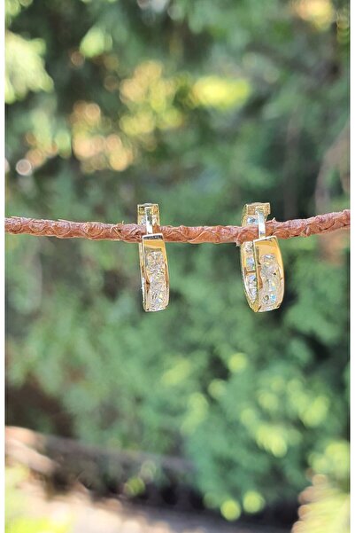 Goldlife jewellery KIZ BEBEK ÇOCUK HALKA TAŞLI 14 AYAR ALTIN KÜPE