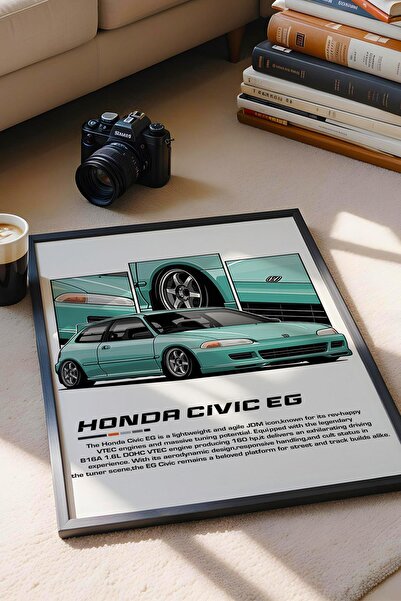 Saturn Civic EG Tabel cu cadru - Poster Honda Car