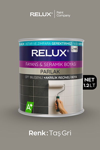 Relux Paint Fayans Boyası – Astarsız ve Vernik Gerektirmez, Parlak, Kimyasal Dayanıklı, Mermer, Ahşap, Metal