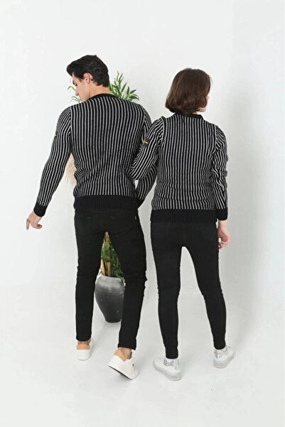 KentselBazaar    Men's Crew Neck Wool Knitted Sweater - Black