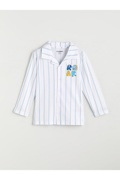 LC Waikiki Lcw Kids New Season Shirt Collar Boys Pajamas Set