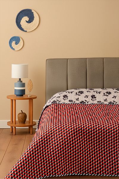 BELENAY HOME Briva Double Sided Multi-Purpose Double Bedspread 215 X 235 cm